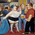 famous oil painting reproduction sample #412 Strippergram by Beryl Cook