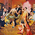 Reproduction oil painting #420 Central panel of the triptych Metropolis by Otto Dix.