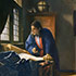 Oil painting reproduction sample #51 The Geographer by Johannes Vermeer