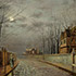 Oil painting reproduction #94 Old English House, Moonlight after Rain by John Atkinson Grimshaw